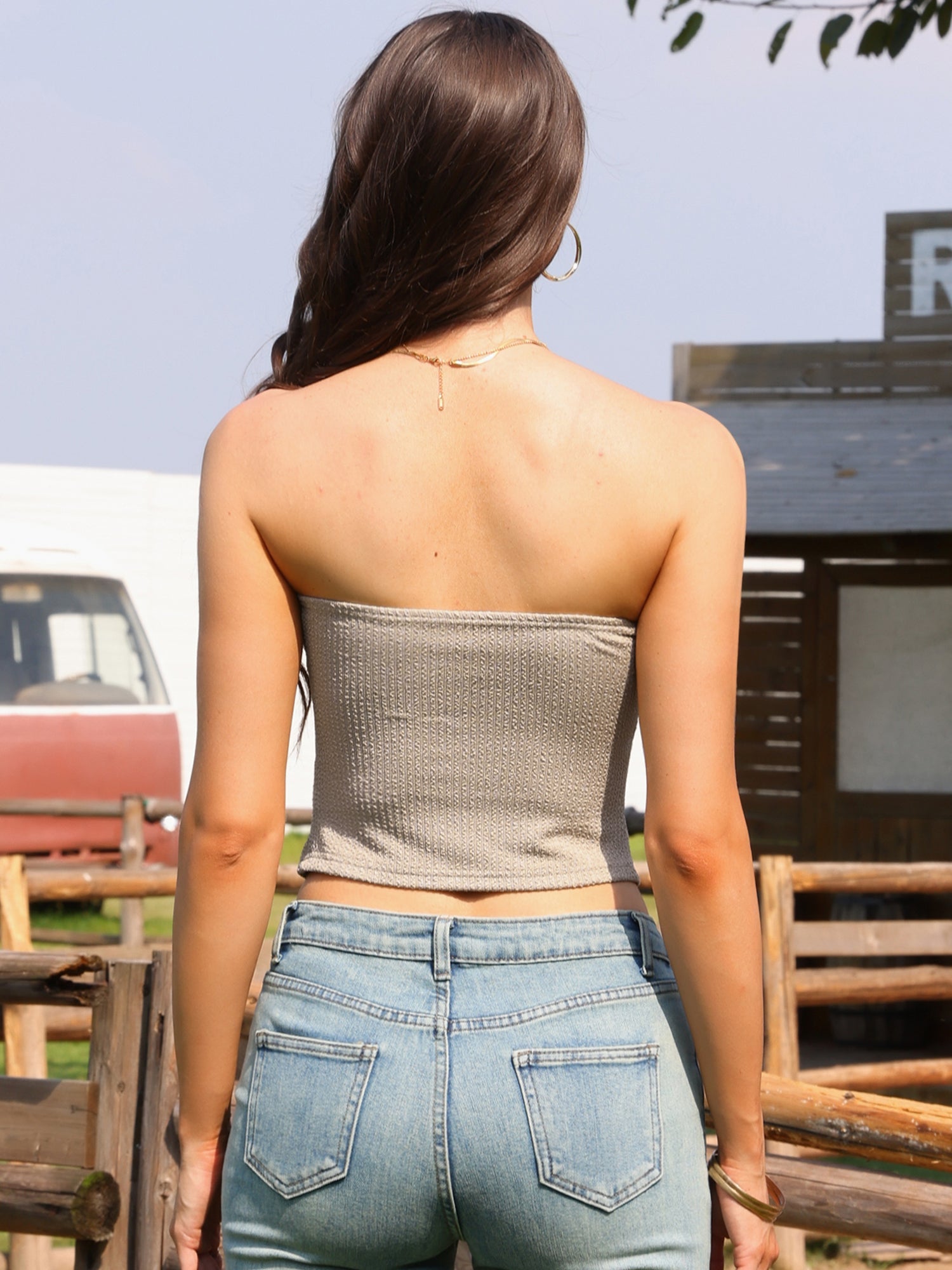 Strapless Summer Casual Knitted Going Out Crop Tube Tops