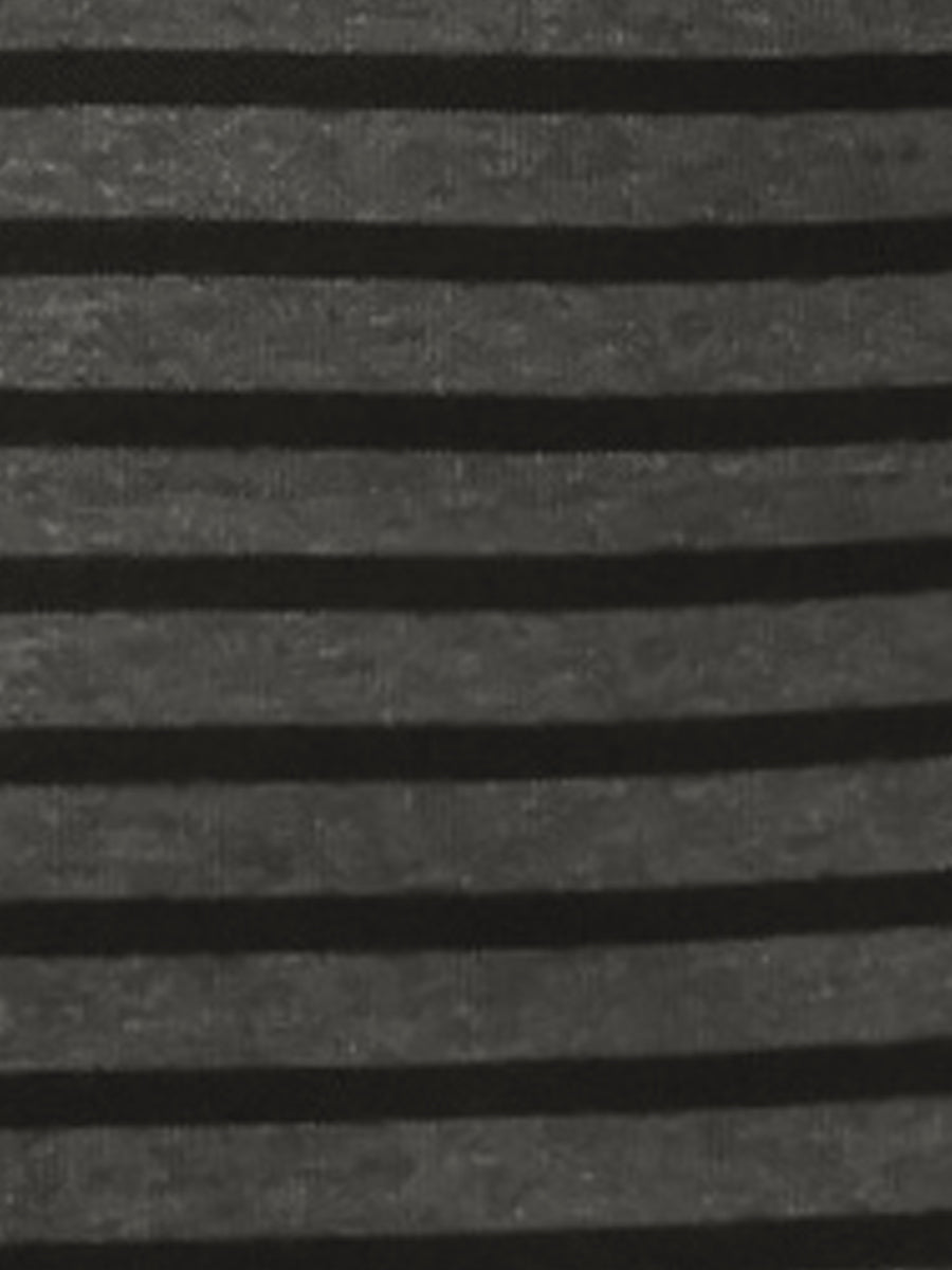 Short Sleeve V Neck A-Line Striped Knit Dress
