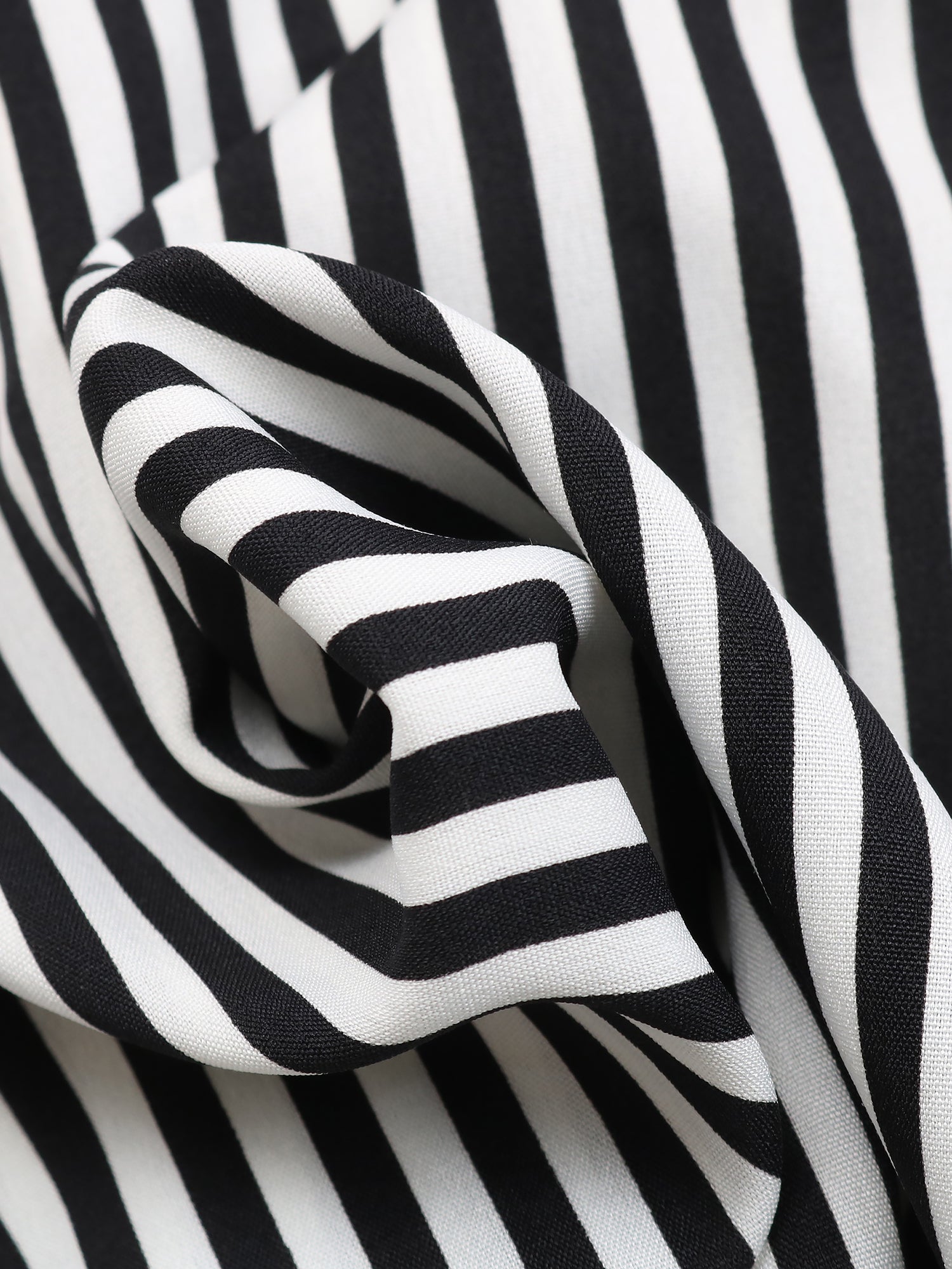Striped Notch Neck Ruffled Cap Sleeves Blouse
