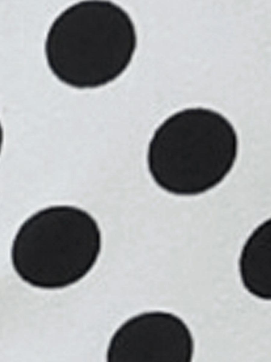 Polka Dot Sleeveless Crew Neck Mini Puff Dress