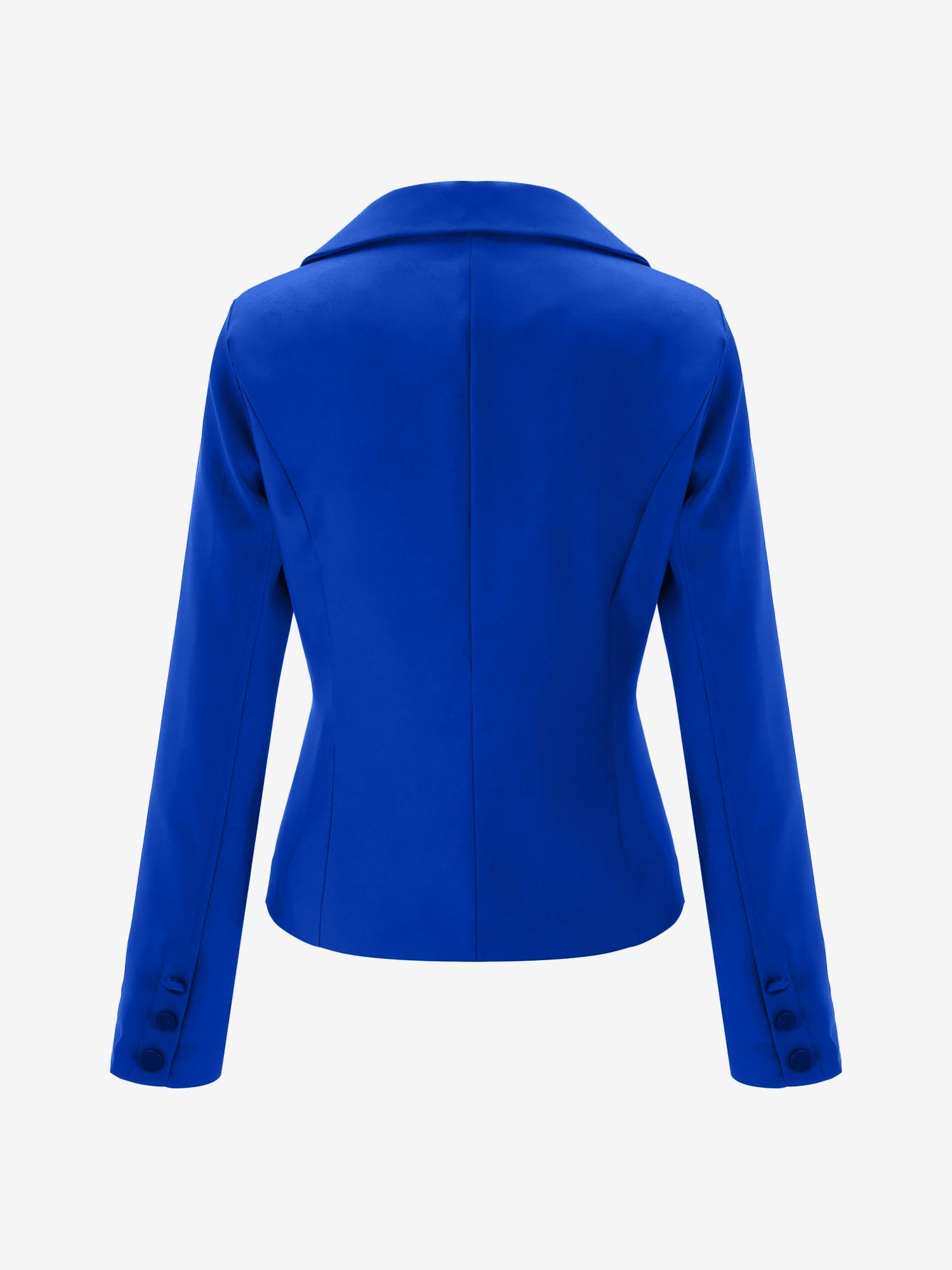 Slim Fit Blazer with Notched Lapel - Tailored Long Sleeve Workwear Jacket