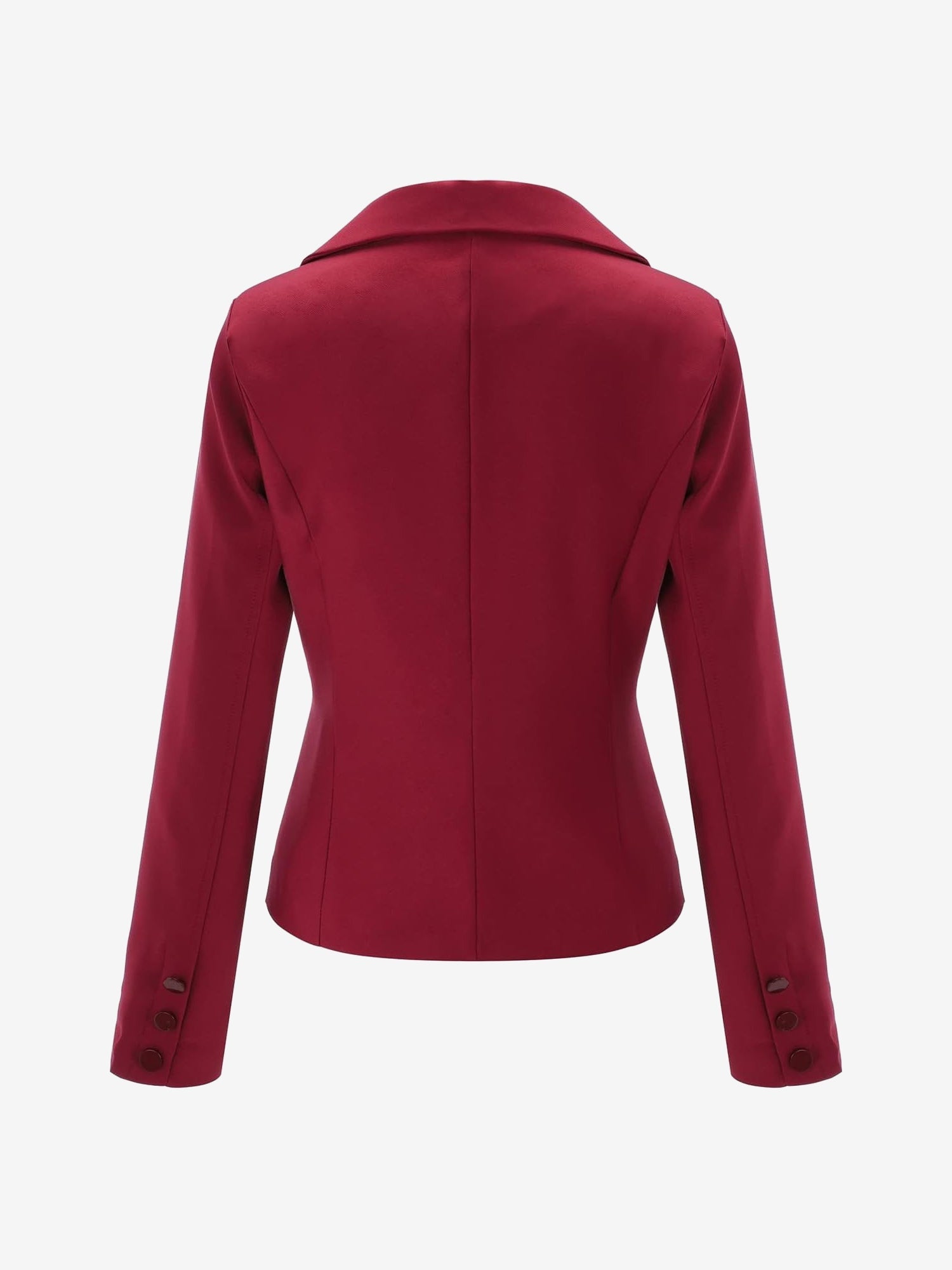 Slim Fit Blazer with Notched Lapel - Tailored Long Sleeve Workwear Jacket