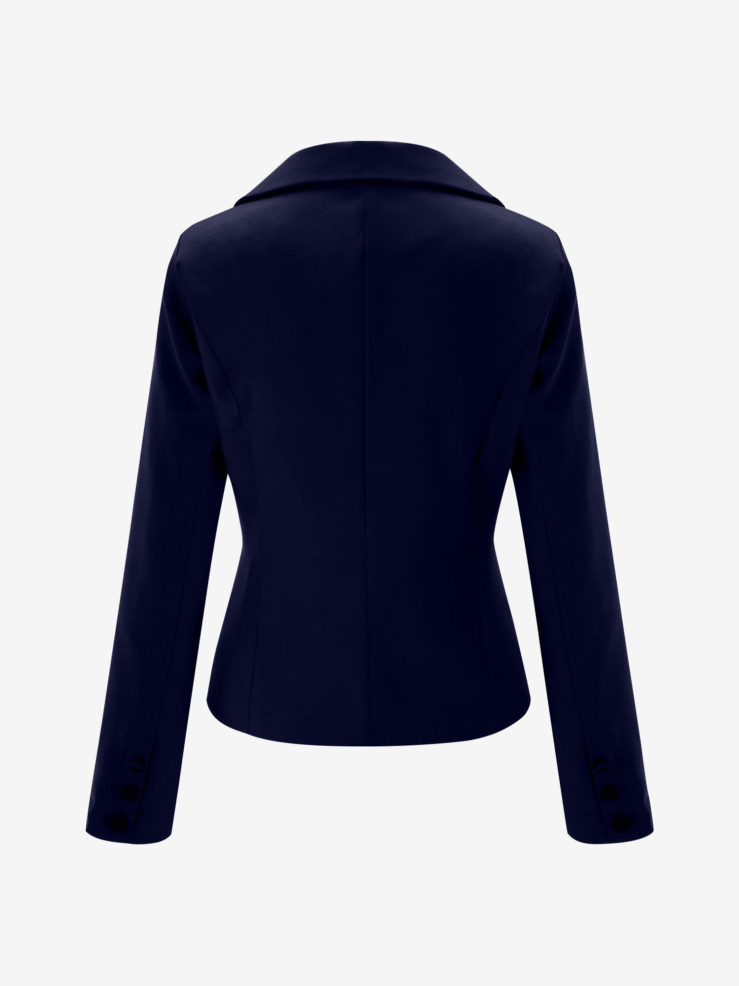 Slim Fit Blazer with Notched Lapel - Tailored Long Sleeve Workwear Jacket