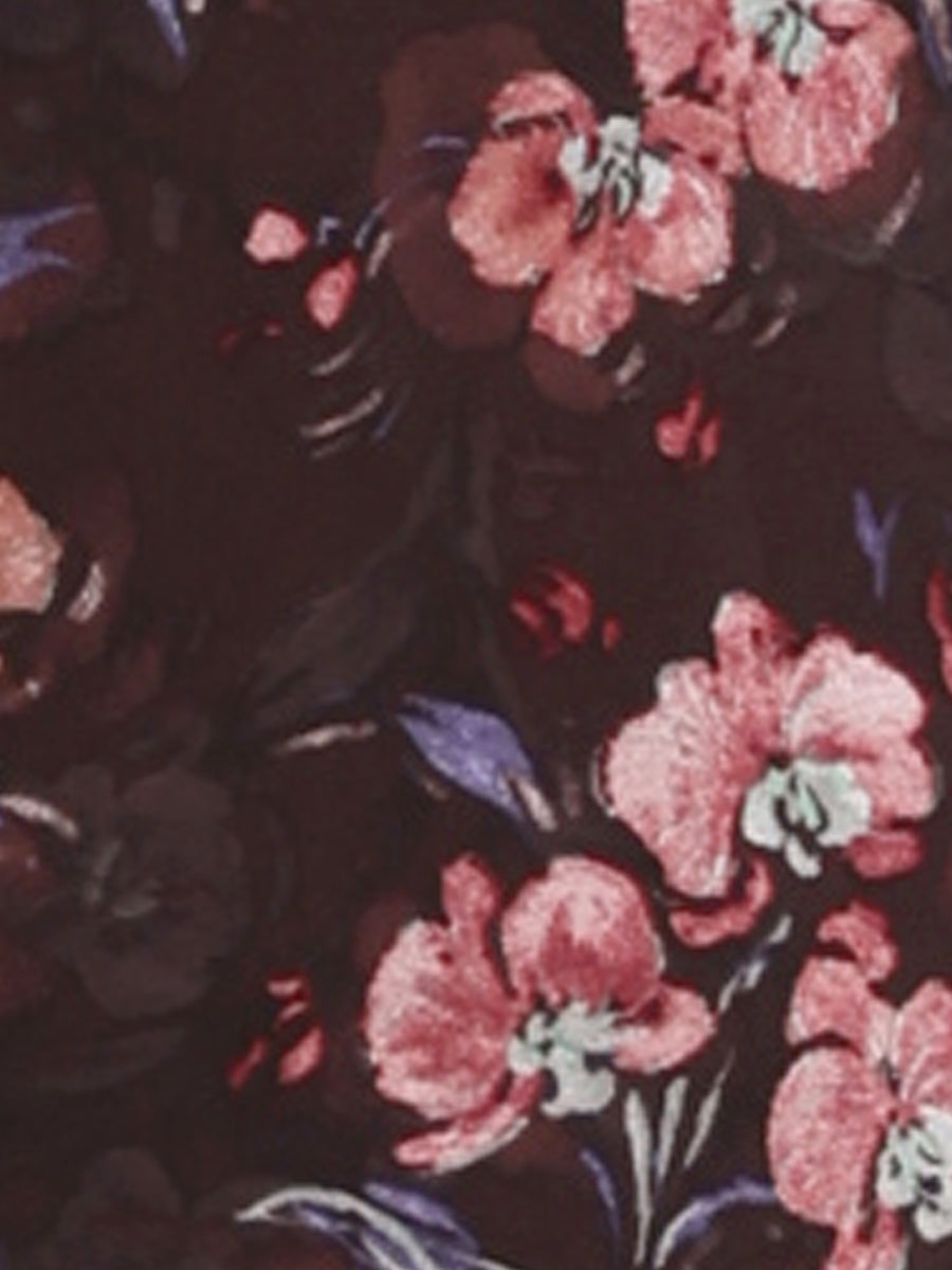 Square Neck Pockets Sleeveless Floral Midi Dress
