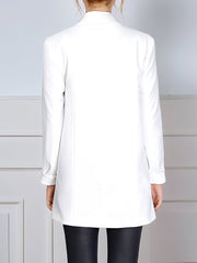 Shawl Collar One Button Mid Length Blazer