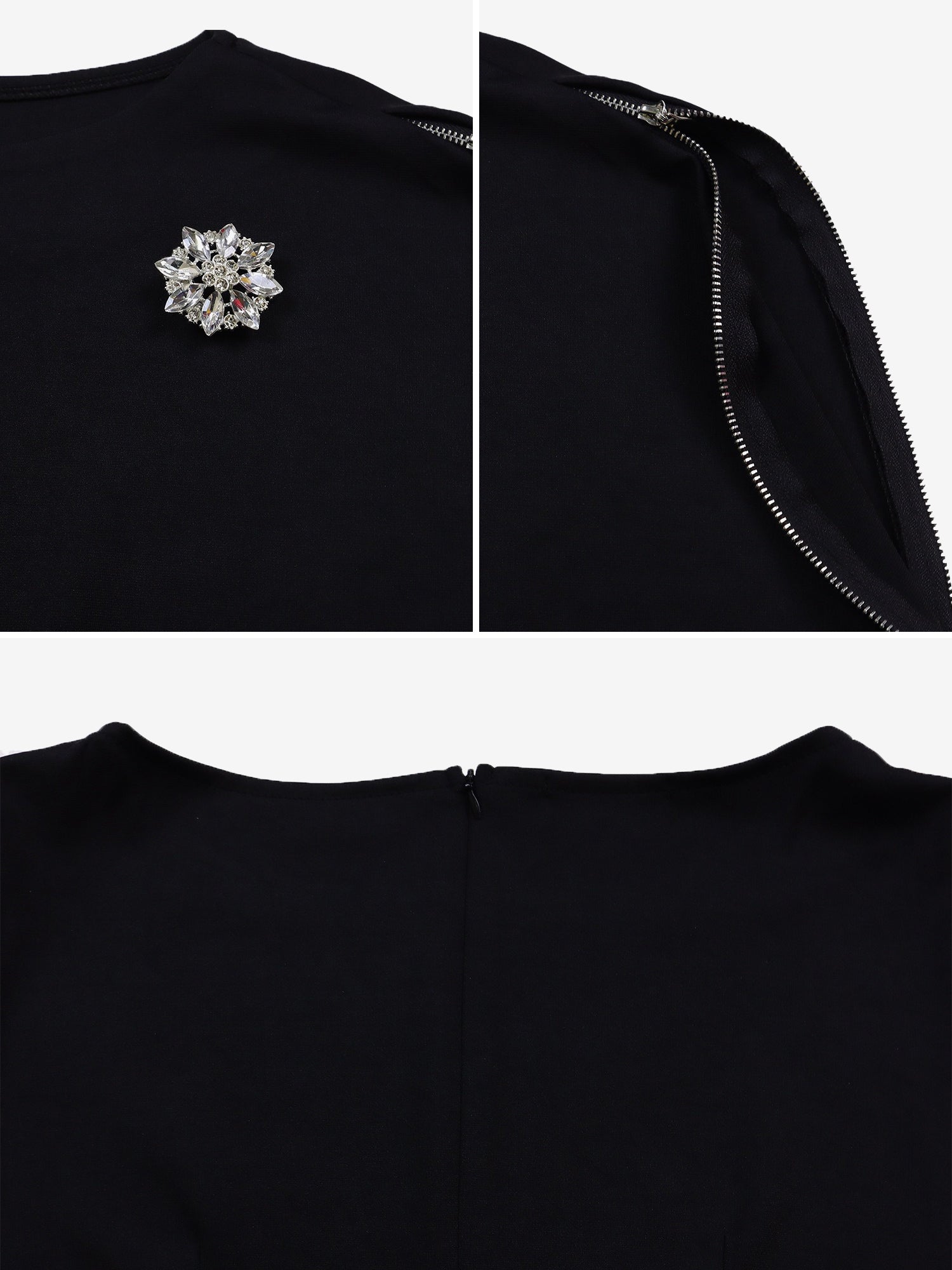 Zipper Short Sleeves Slit Midi Sheath Dress