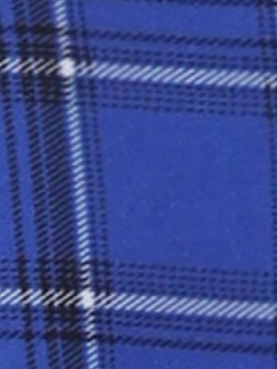 Plaid Zipper Front Party Strap Sleeveless Tube Mini A-Line Dress