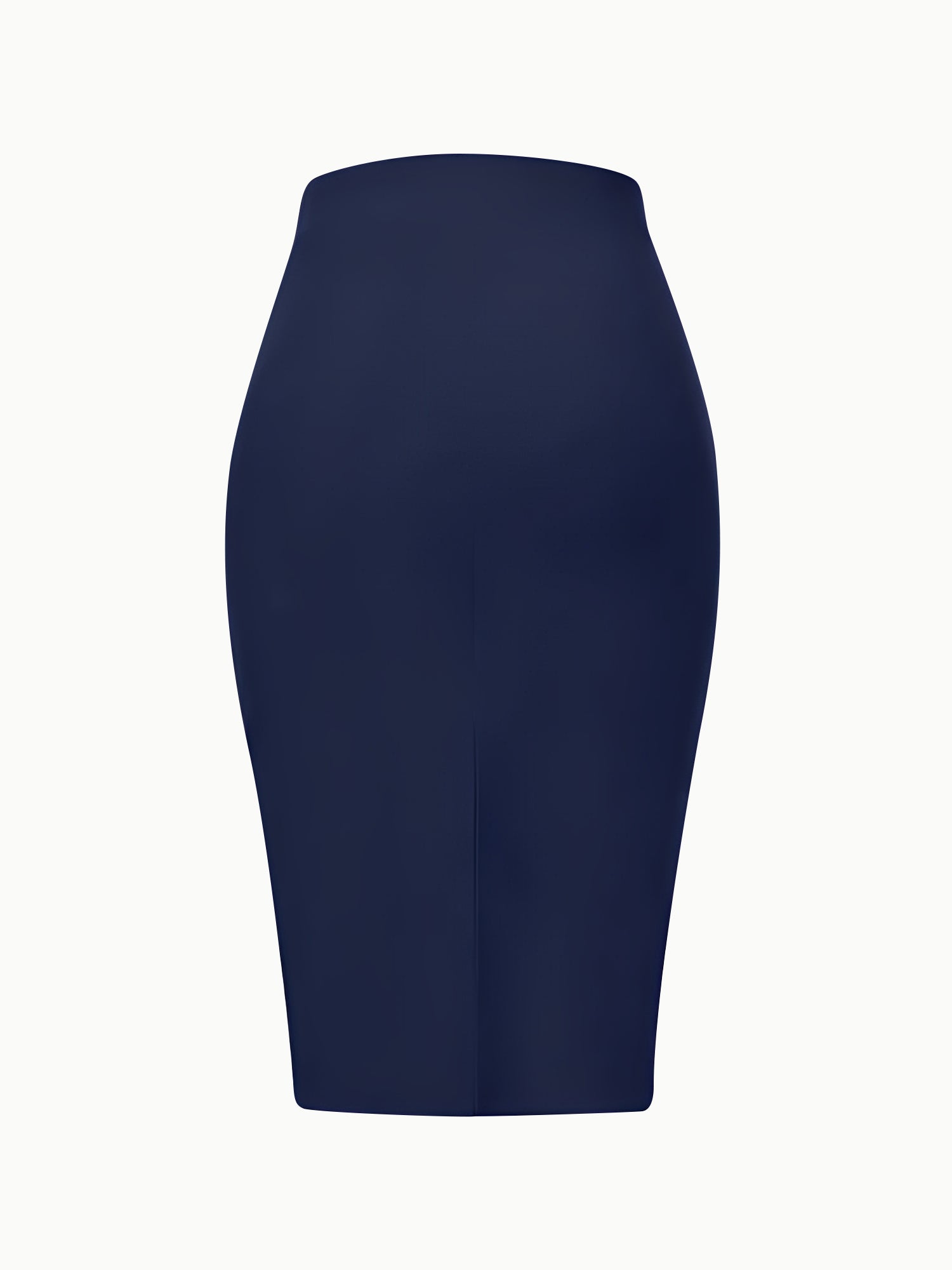Solid Color High Waist Slit Knee Length Pencil Skirt