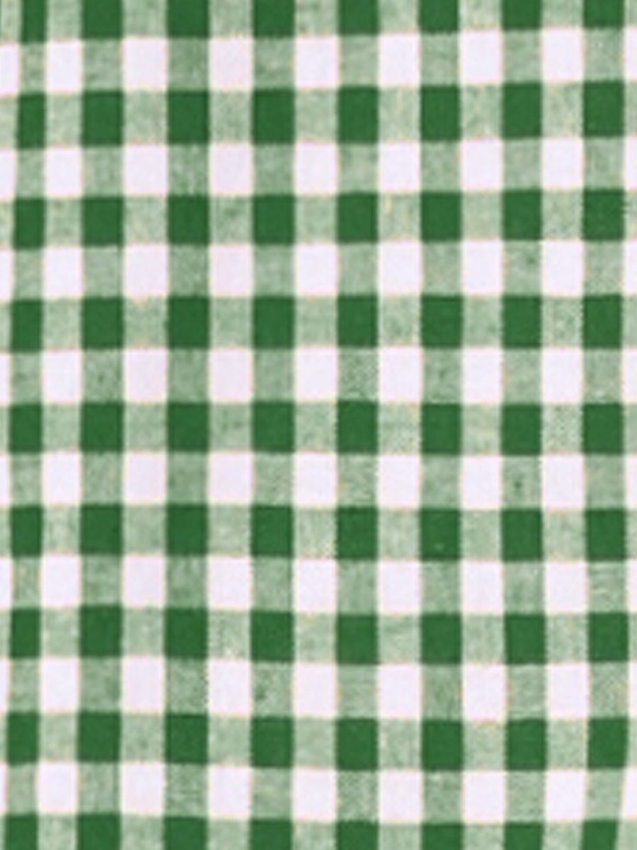 Gingham Cap Sleeves Button Down Blouse