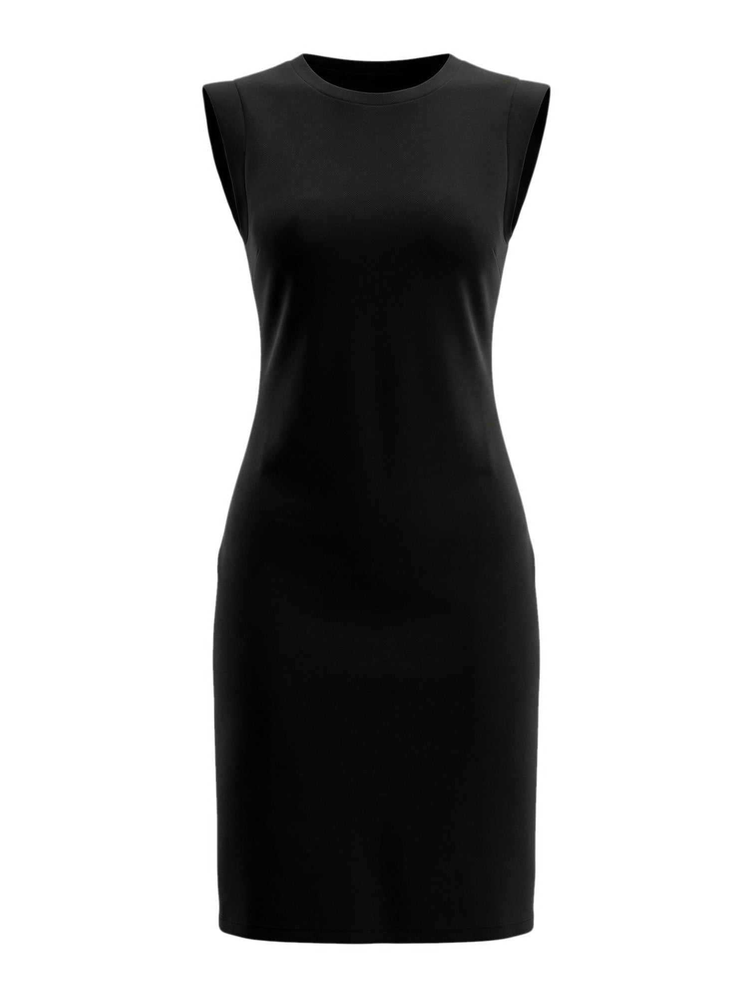 Sleeveless Round Neck Casual Split Midi Dress