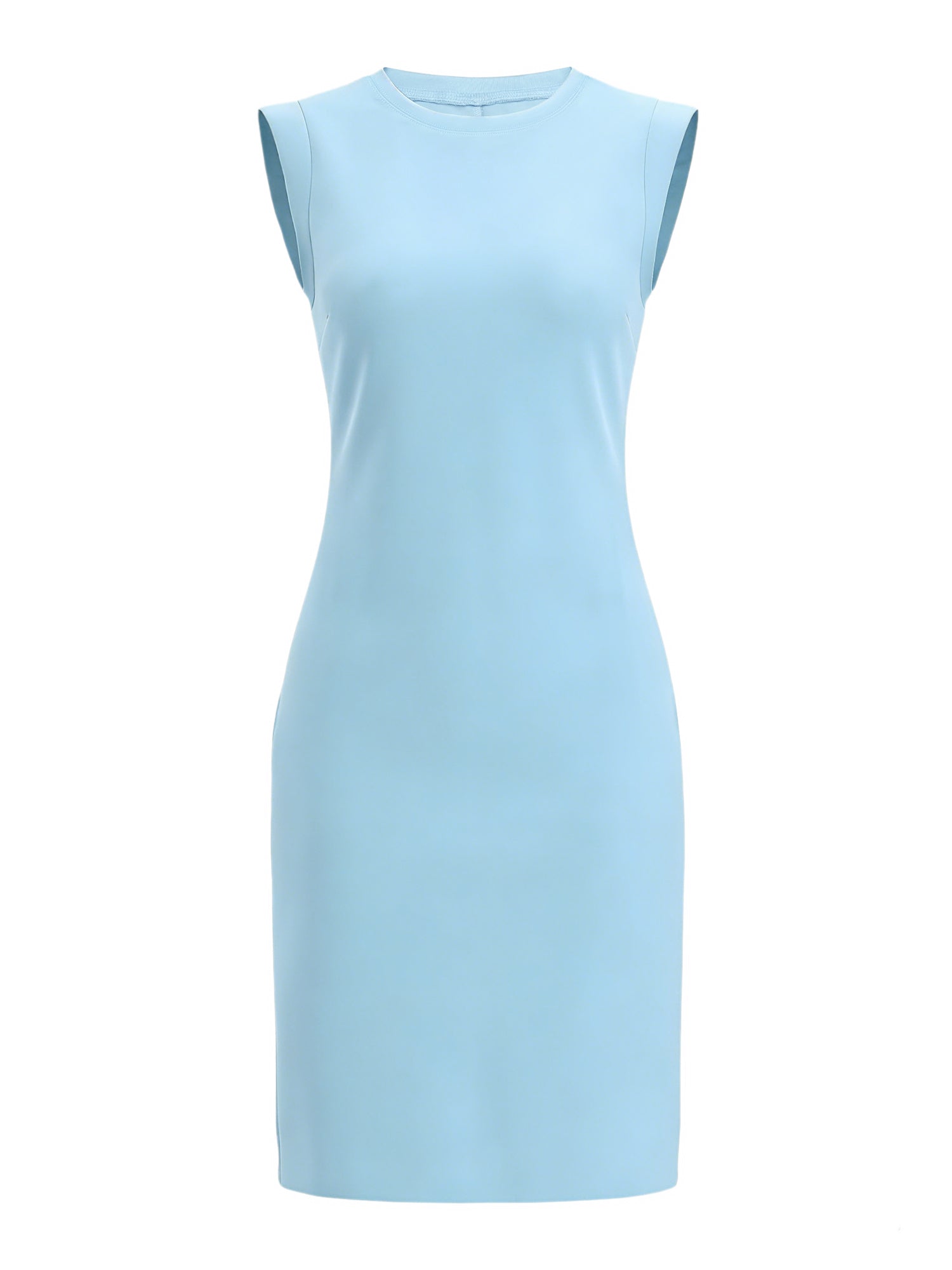 Sleeveless Round Neck Casual Split Midi Dress