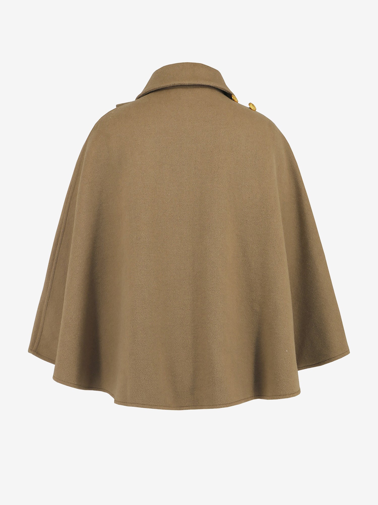 Solid Color Cropped Cape Cloak Jacket