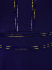 Round Neck 3/4 Sleeves A-Line Midi Work Dress