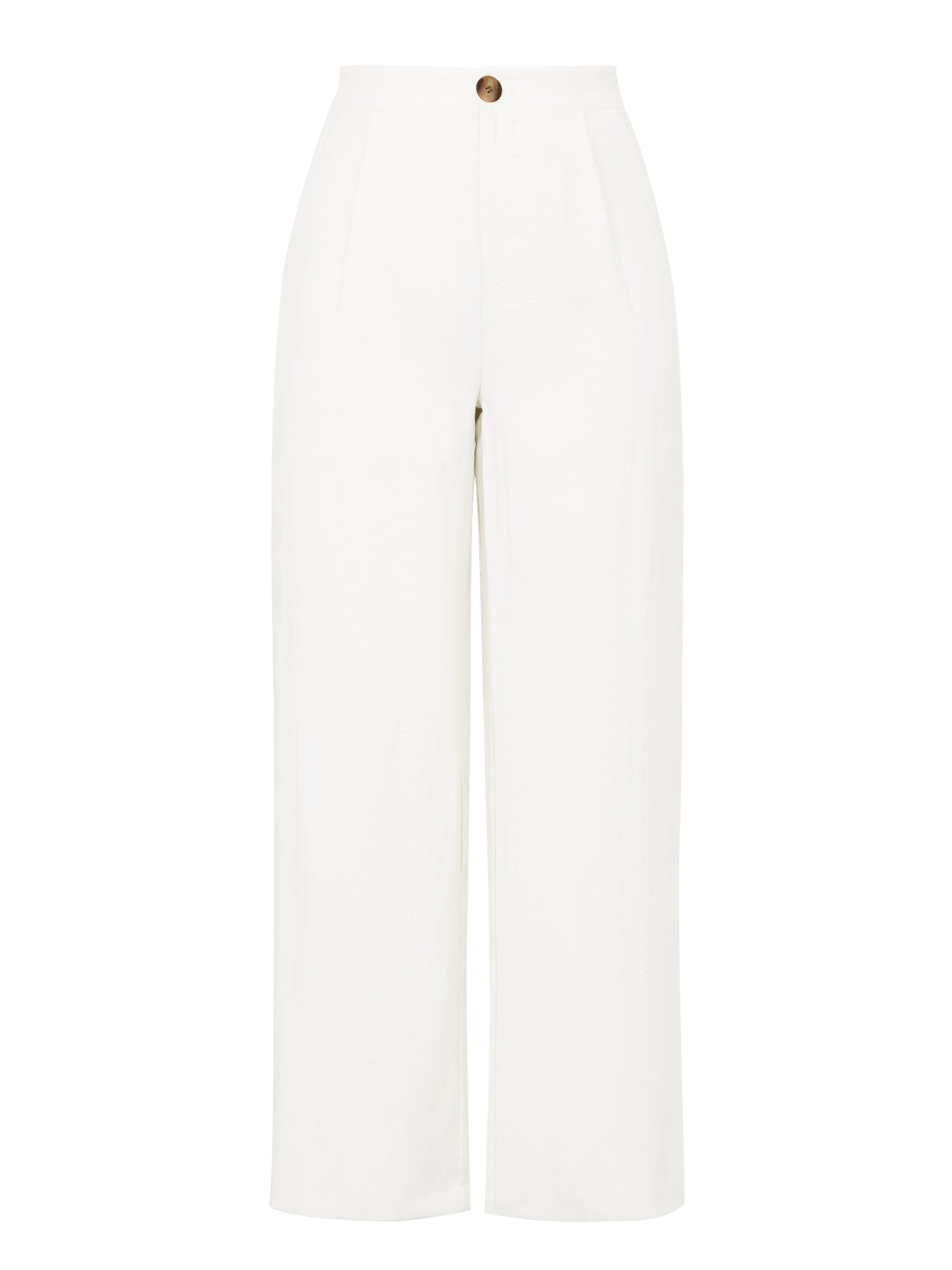 Casual Wide Leg Elastic Waist One Button Pocketed Pants