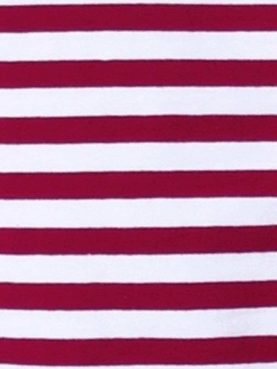 Striped Long Sleeve Crew Neck Casual Tops