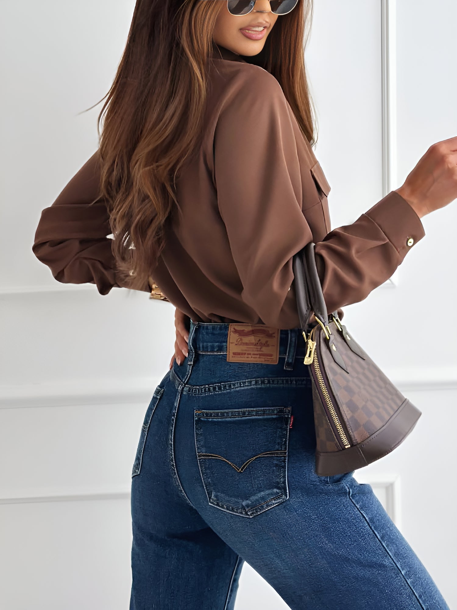 Solid Color Long Sleeve Button Down Shirt