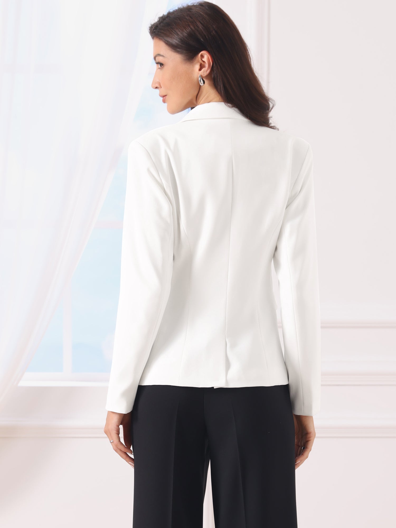 Long Sleeve One Button Business Casual Blazer