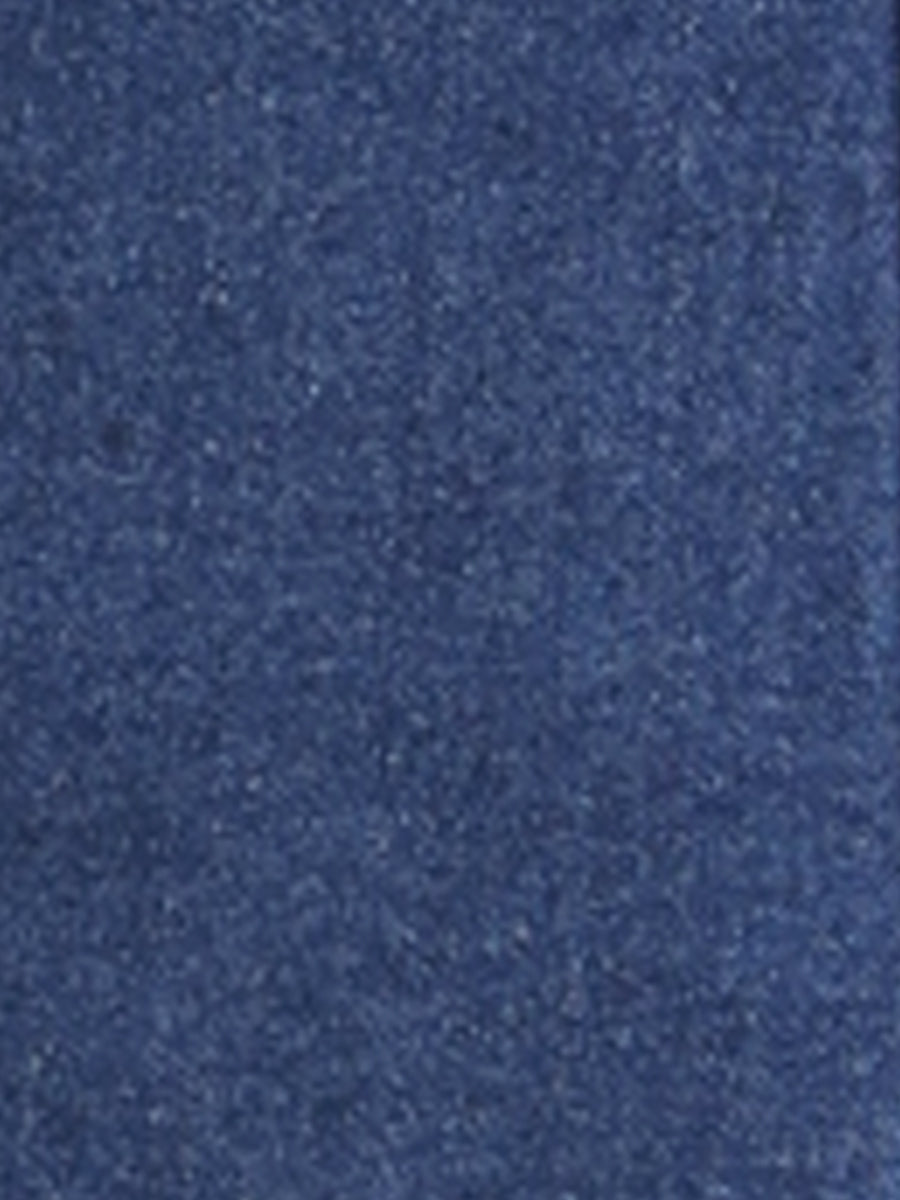 Button Down Collar V Neck Long Sleeve A-line Jean Denim Dress