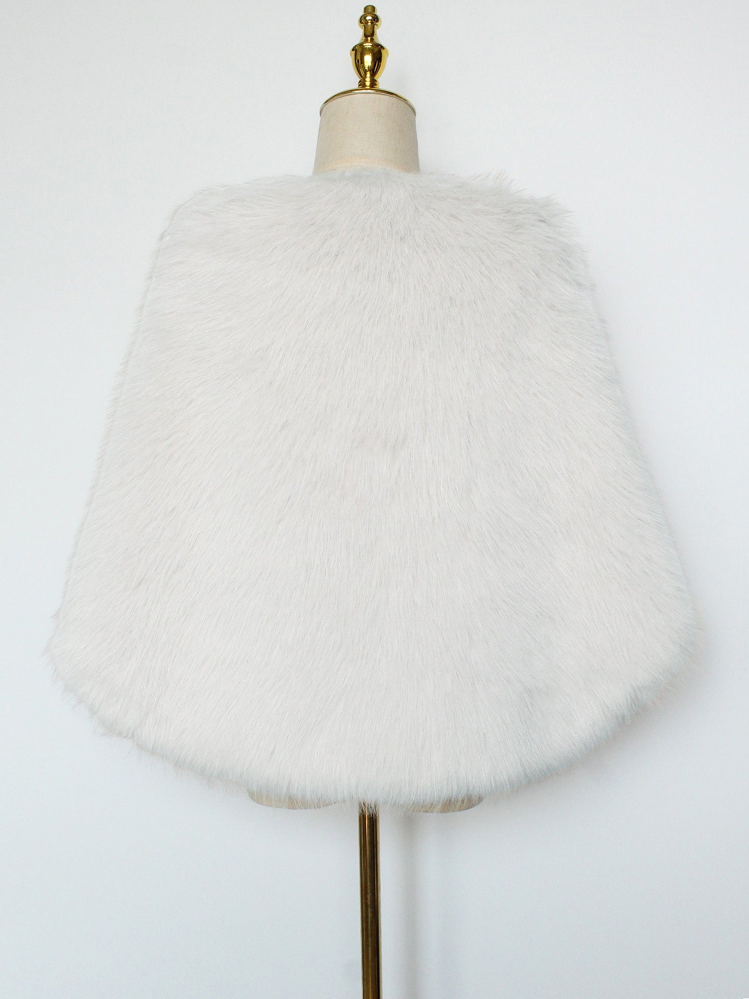 Women Faux Fur Evening Gown Shawl Cape