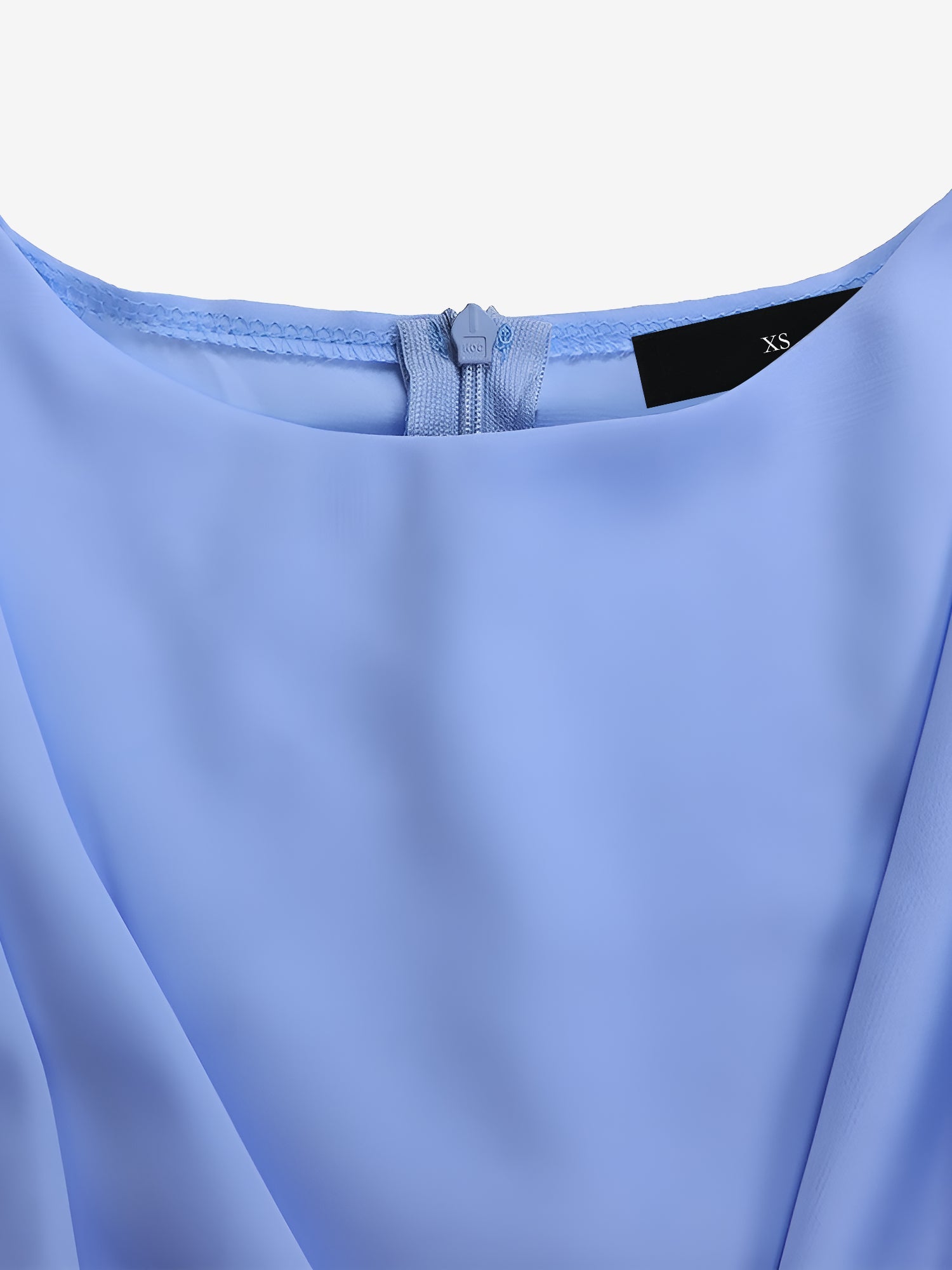 Crew Neck Long Sleeves Belted Pleated Midi Work Dress