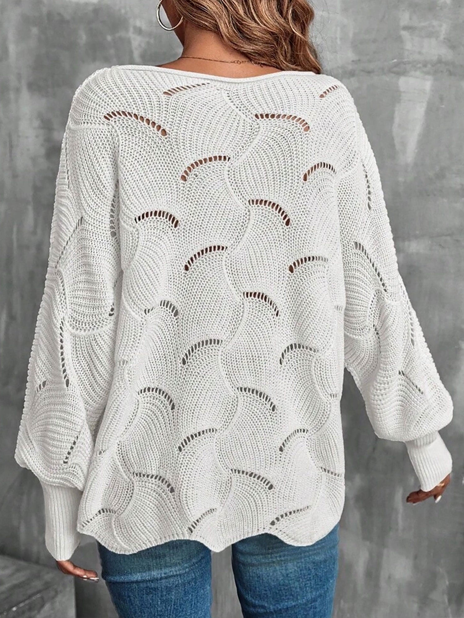 Lightweight Knitted Long Sleeves Oversized Sweater