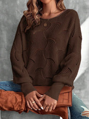 Lightweight Knitted Long Sleeves Oversized Sweater