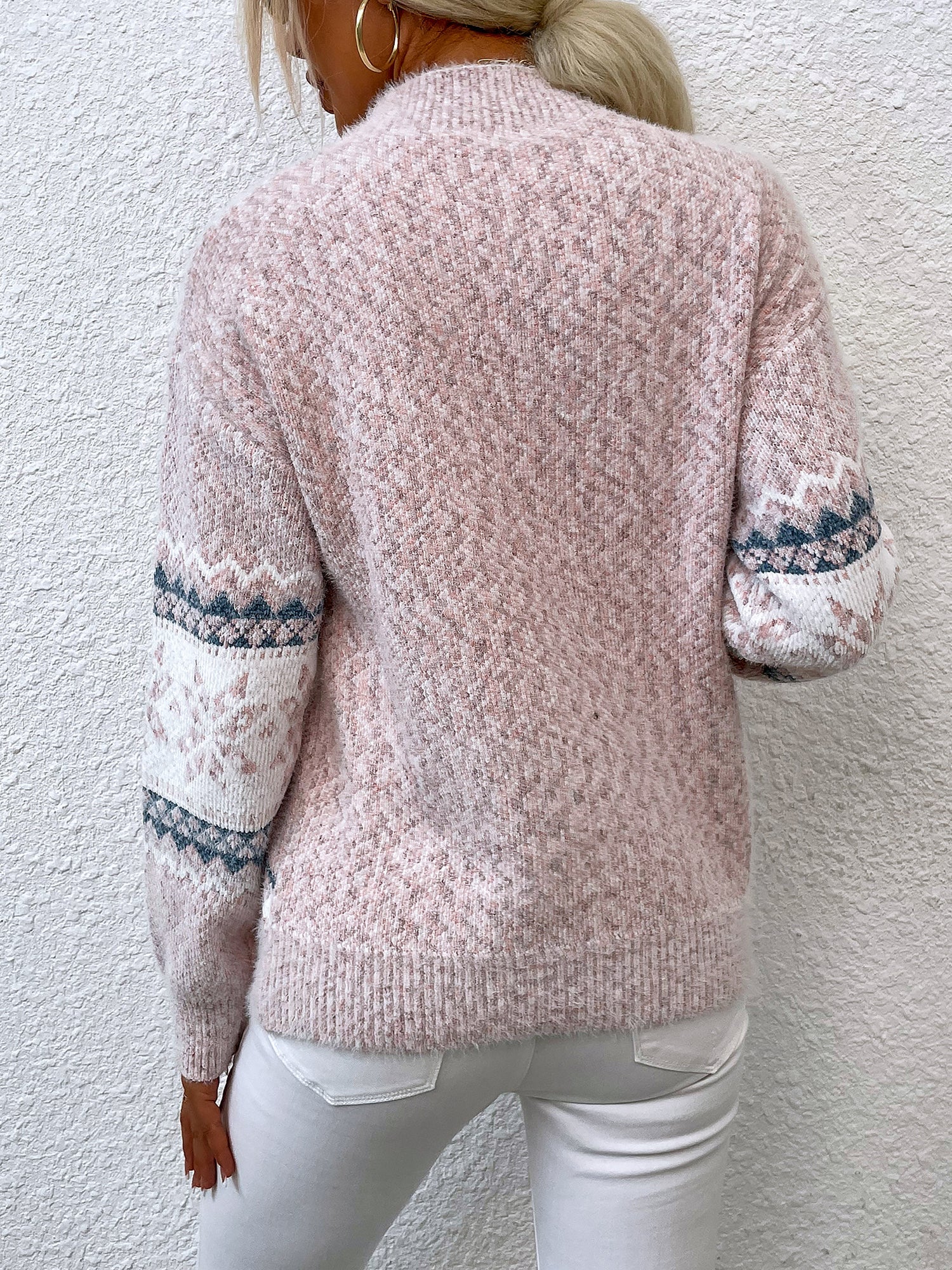Women's Turtleneck Snowflake Sweater