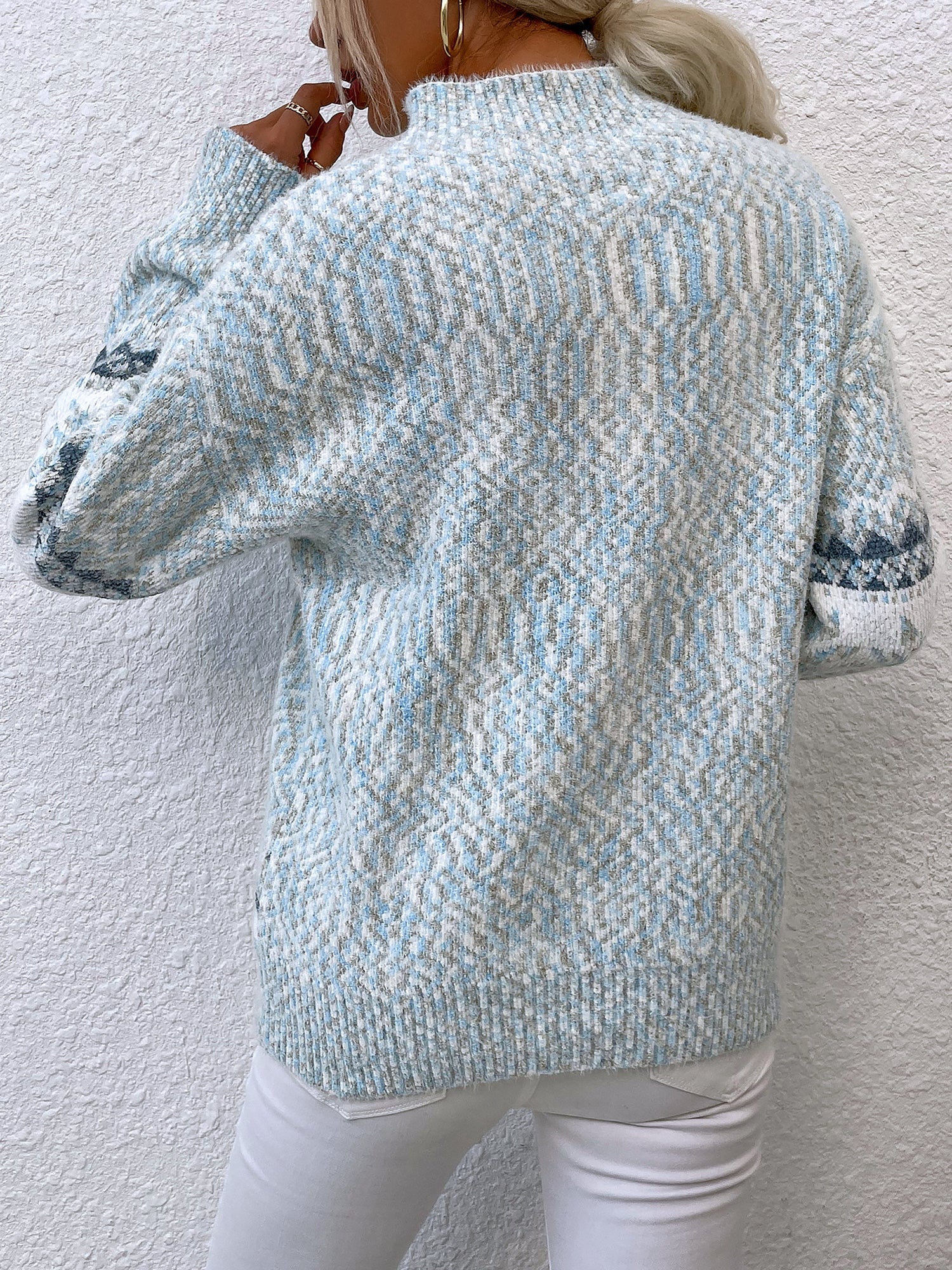 Women's Turtleneck Snowflake Sweater
