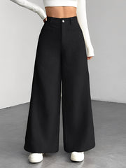 Corduroy Casual High Waisted Loose Fitting Wide Legs Pants