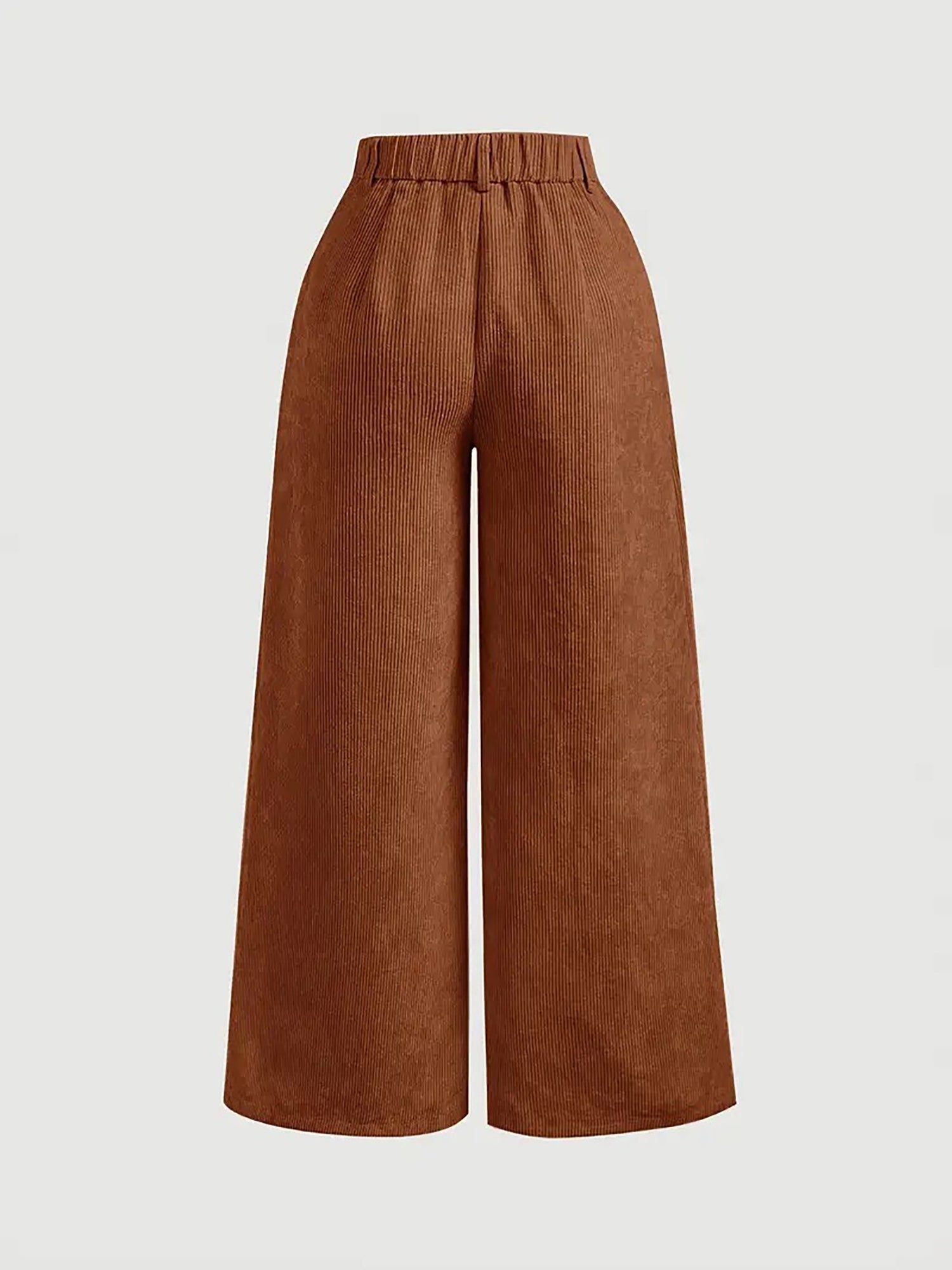 Corduroy Casual High Waisted Loose Fitting Wide Legs Pants