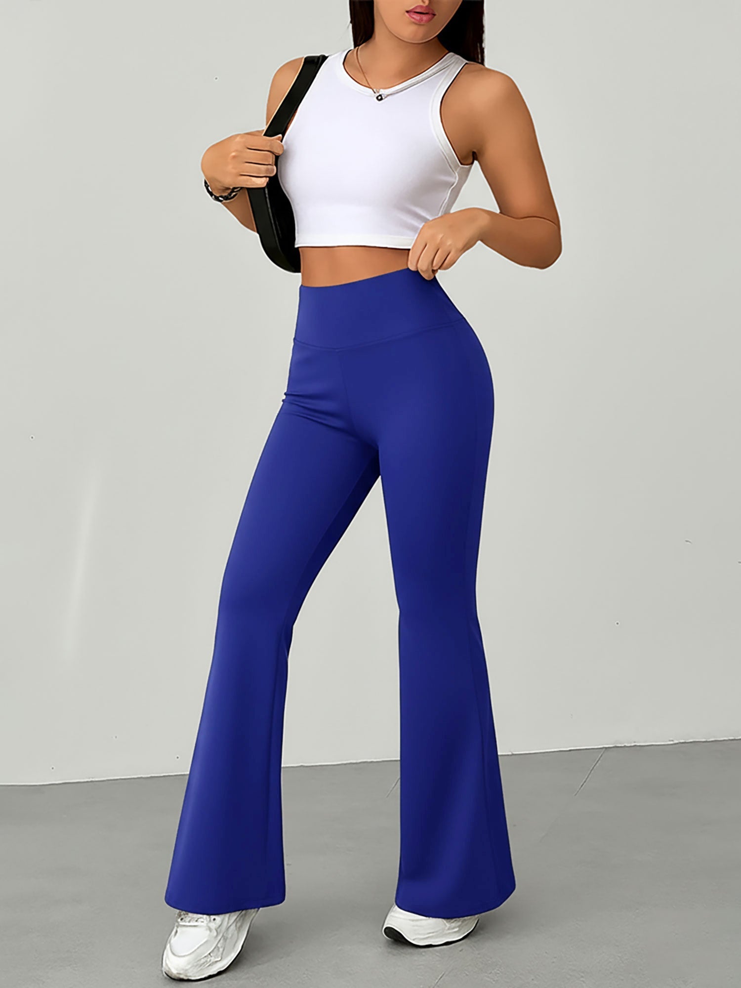 High Waist Slim Fit Bell Bottom Workout Casual Pants