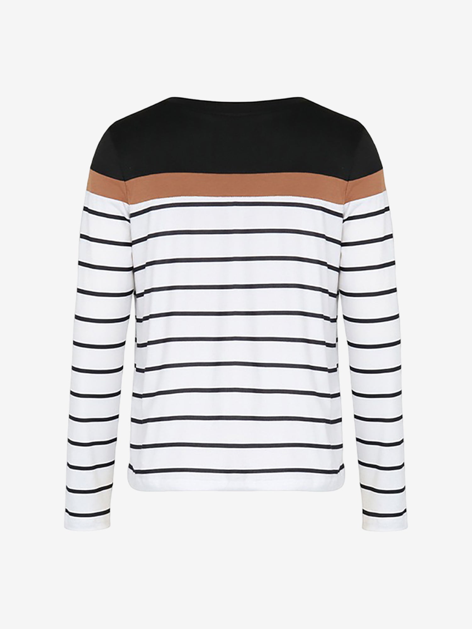 Round Neck Long Sleeve Striped Top