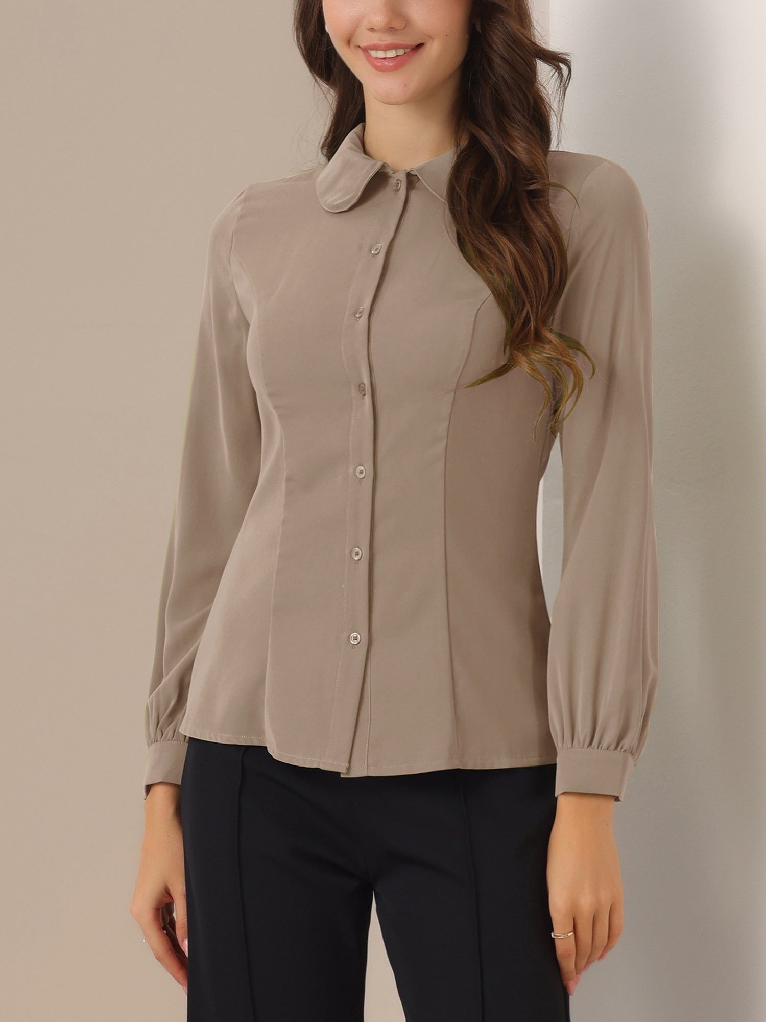 Peter Pan Collar Business Casual Work Shirts