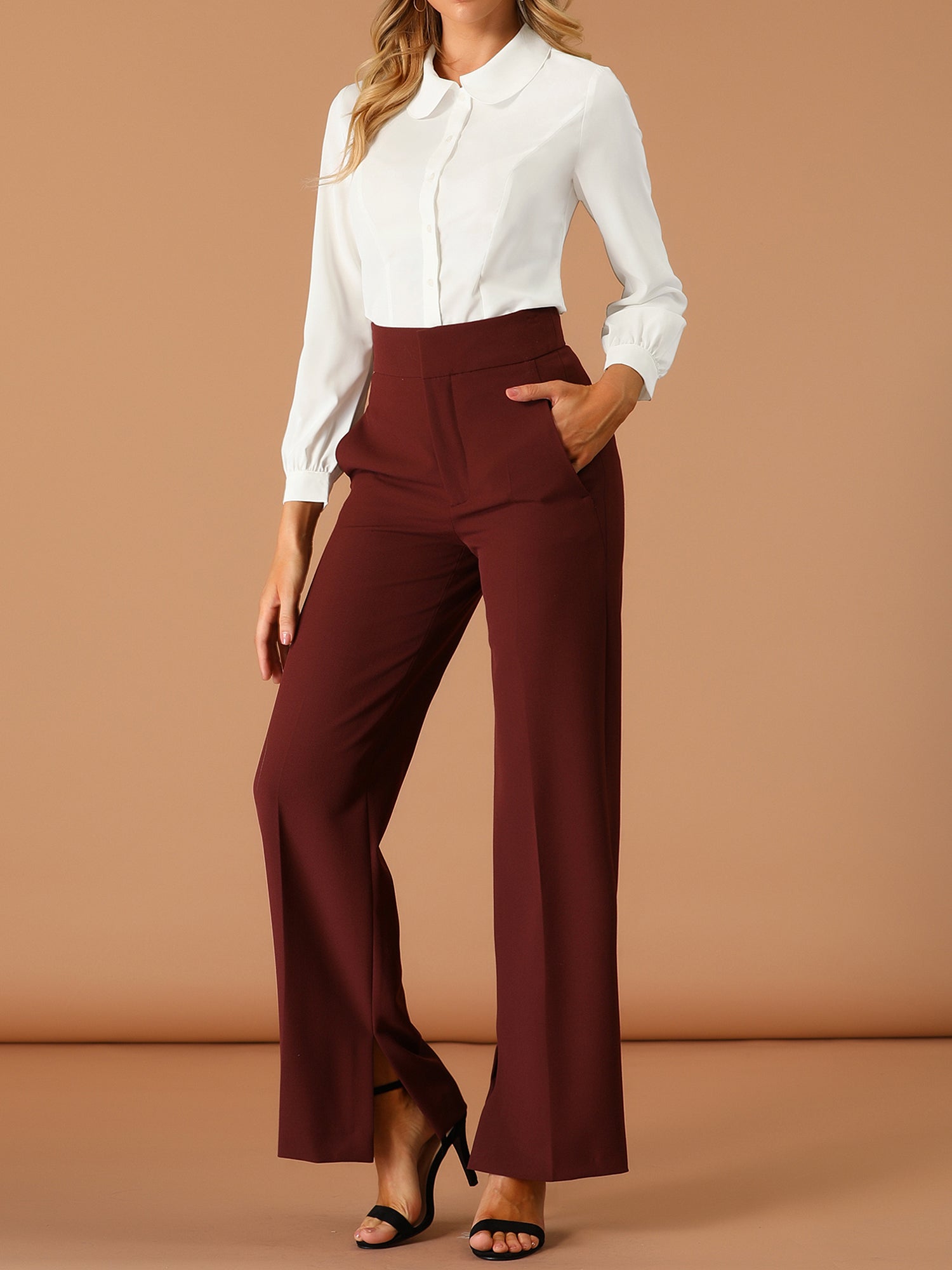 Peter Pan Collar Business Casual Work Shirts