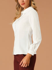 Peter Pan Collar Business Casual Work Shirts