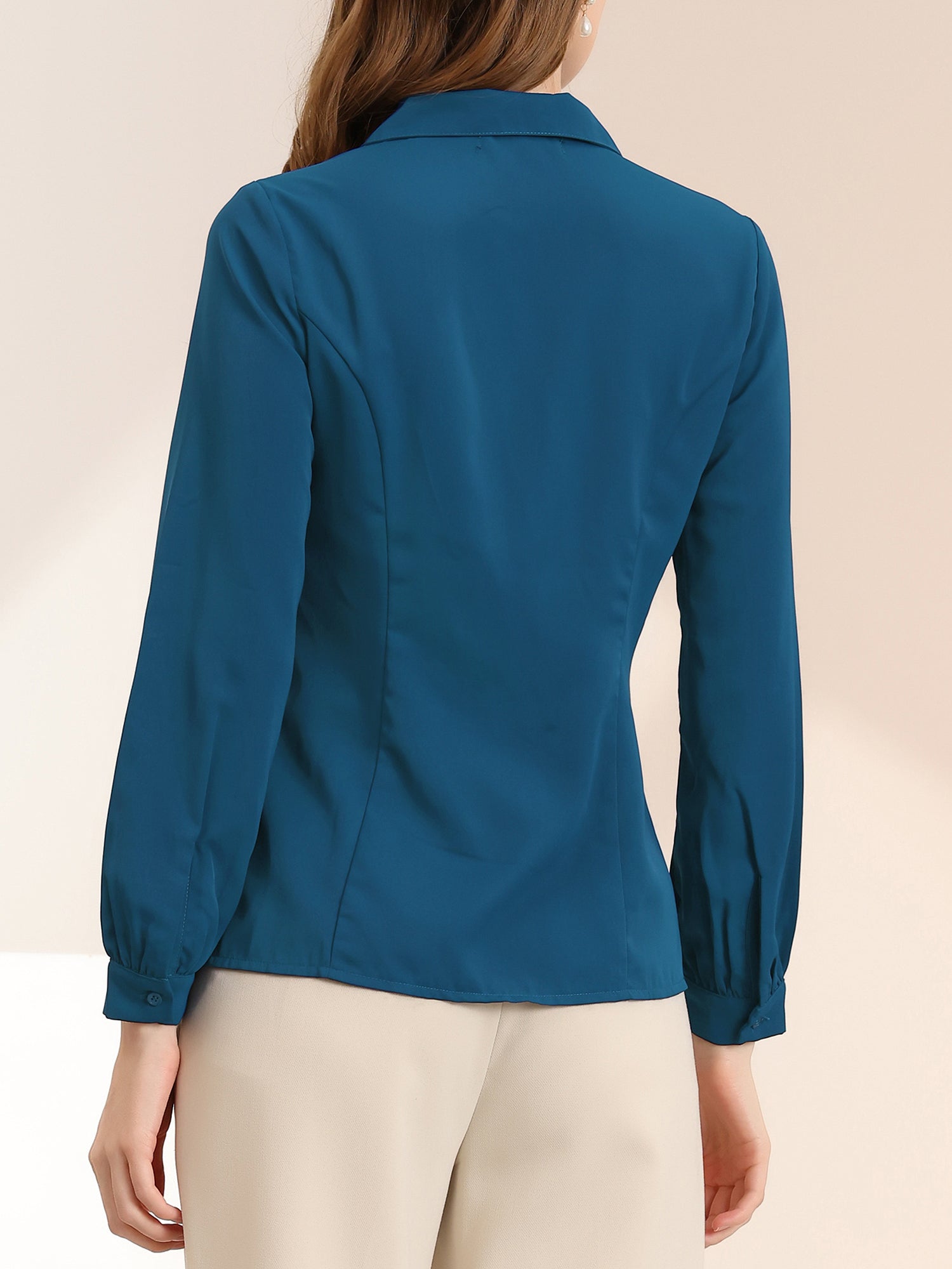 Peter Pan Collar Business Casual Work Shirts
