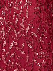 Mesh Embroidered Sequin Evening Gown Fishtail Dress