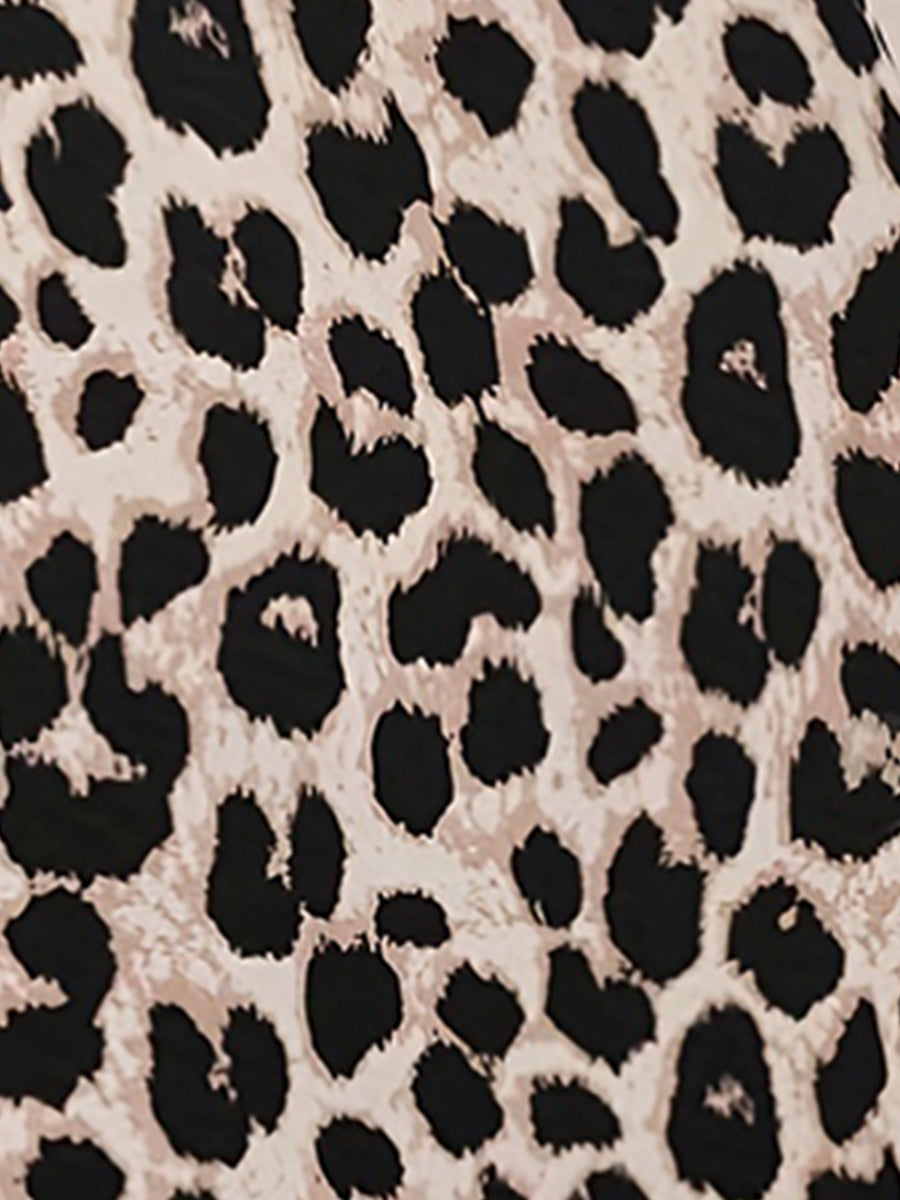 Sleeveless Leopard Print Summer Tank Dress