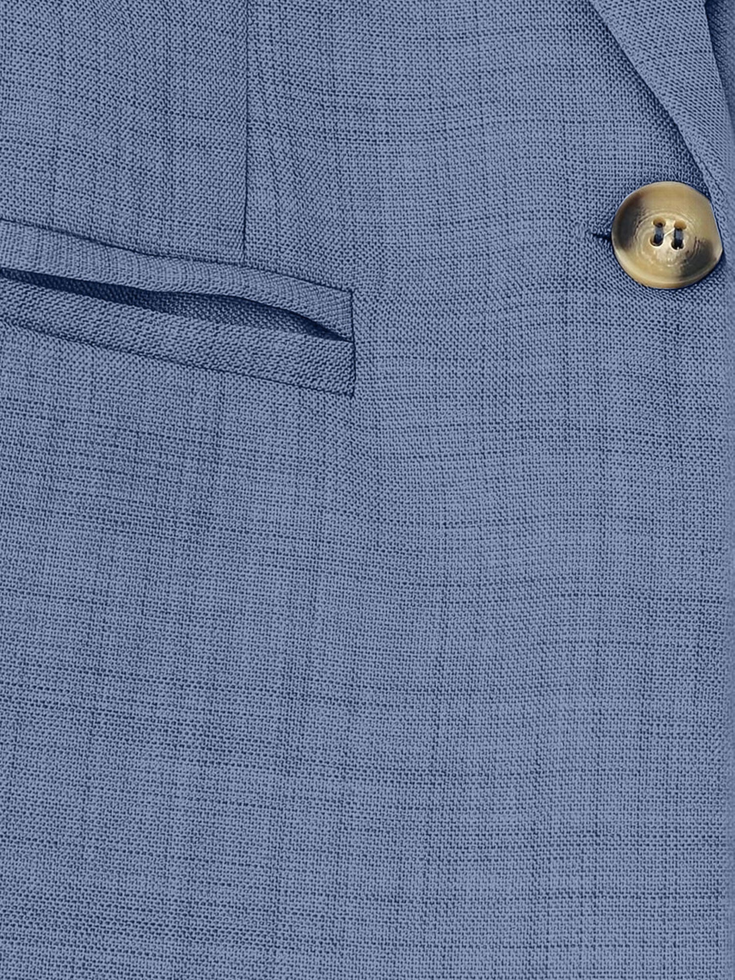 2 Pieces Notched Lapel One Button Lined Blazer & Straight Legs Trousers Pants Suit Set