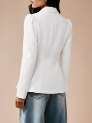 Puff Long Sleeves Double Breasted Blazer
