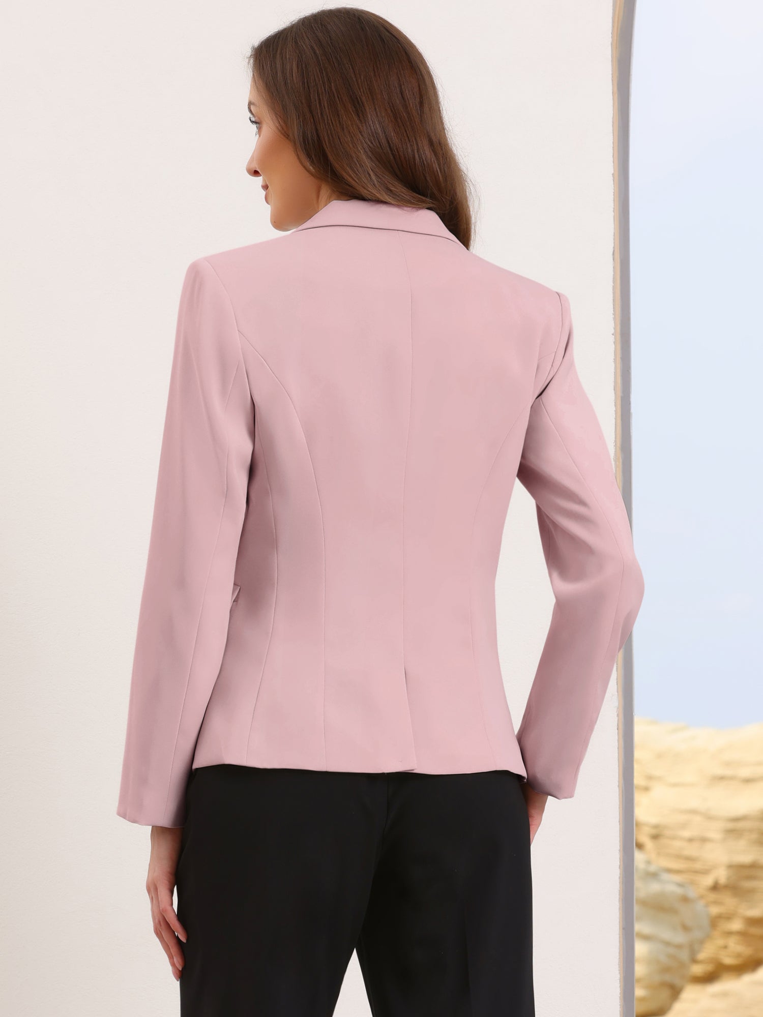 Long Sleeve One Button Business Casual Blazer