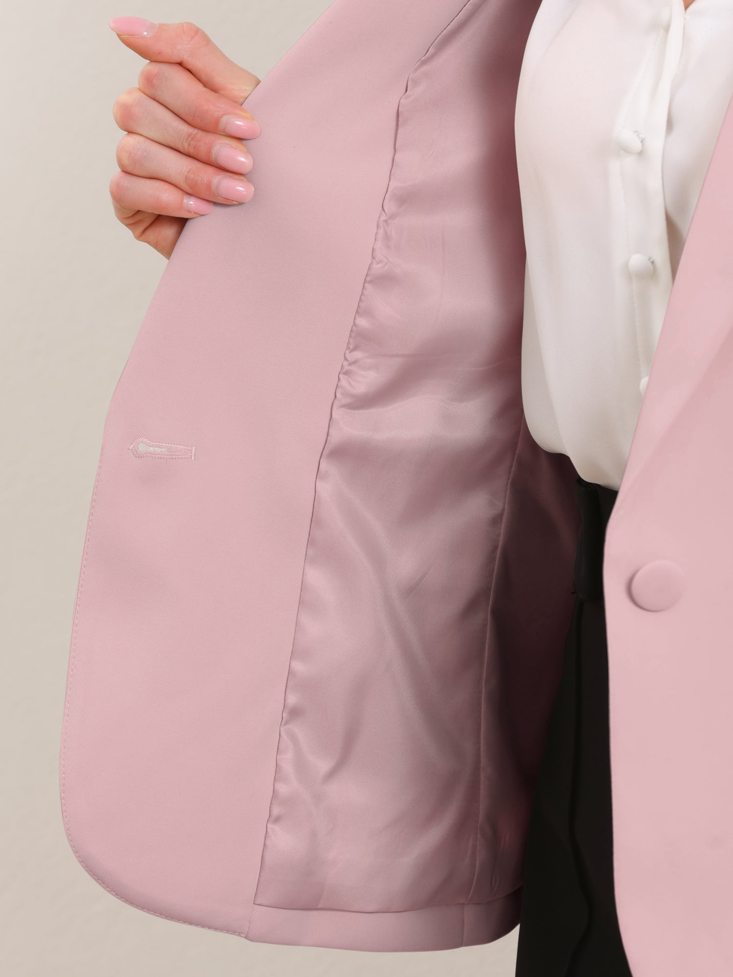 Long Sleeve One Button Business Casual Blazer