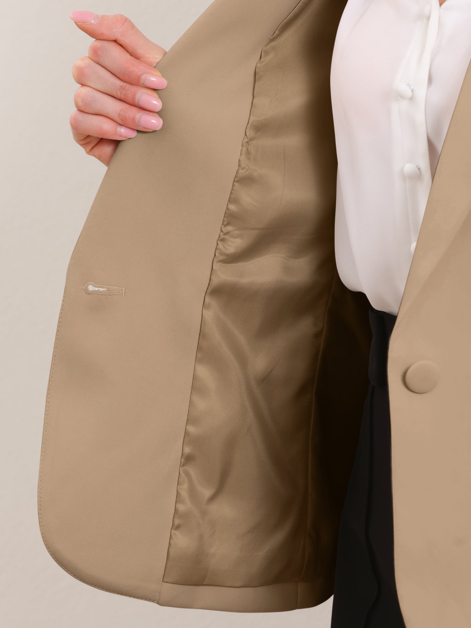 Long Sleeve One Button Business Casual Blazer