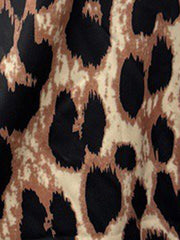 Satin Leopard Print Off Shoulder Blouse
