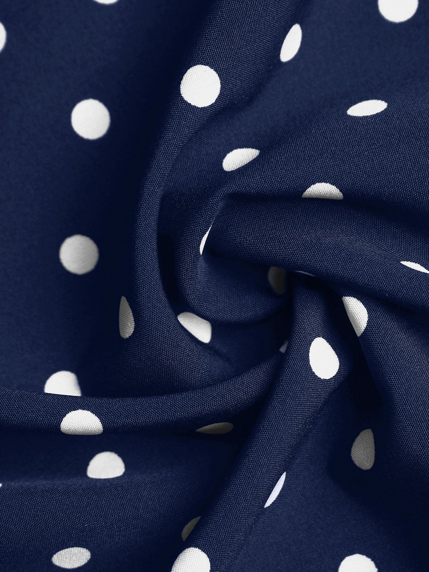 Strapless Polka Dots Smocked Back A-Line Midi Dress