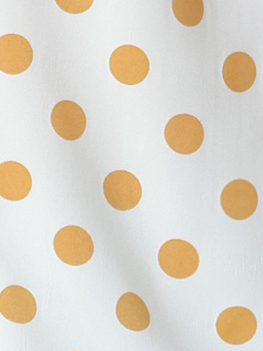 Polka Dot Peter Pan Collar Bow Tie Neck Puff Sleeve Vintage Shirt