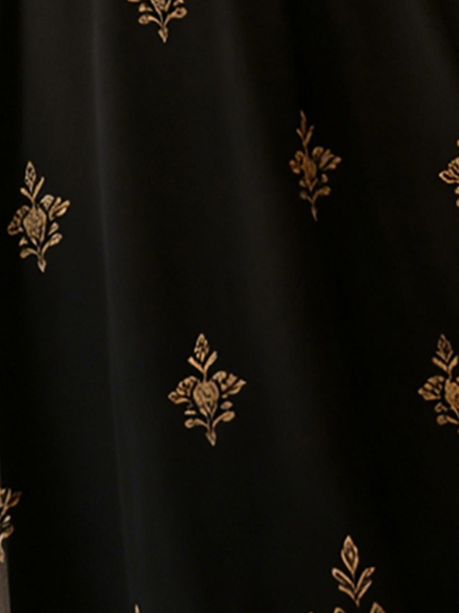 Embroidered Floral Sleeveless Maxi Evening Dress