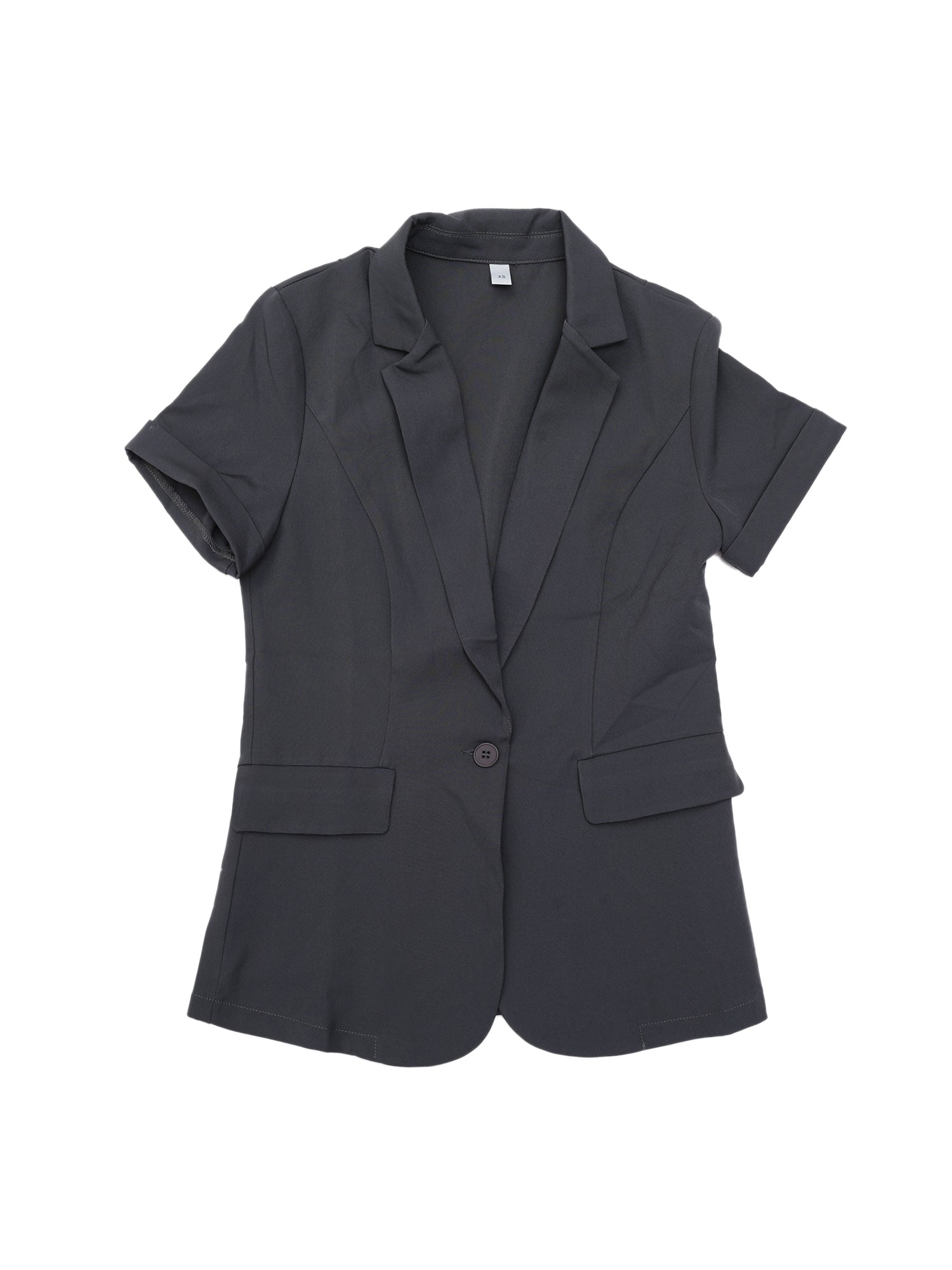 1 Button Office Business Short Sleeve Blazer Jacket
