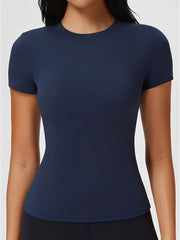 Breathable Short Sleeve Fitted Sports Top