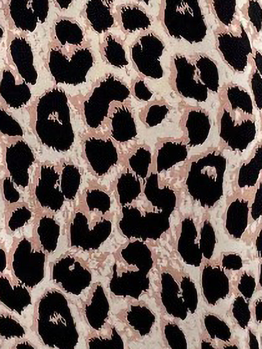 Leopard Print Casual Short Sleeve Knee Length Dress